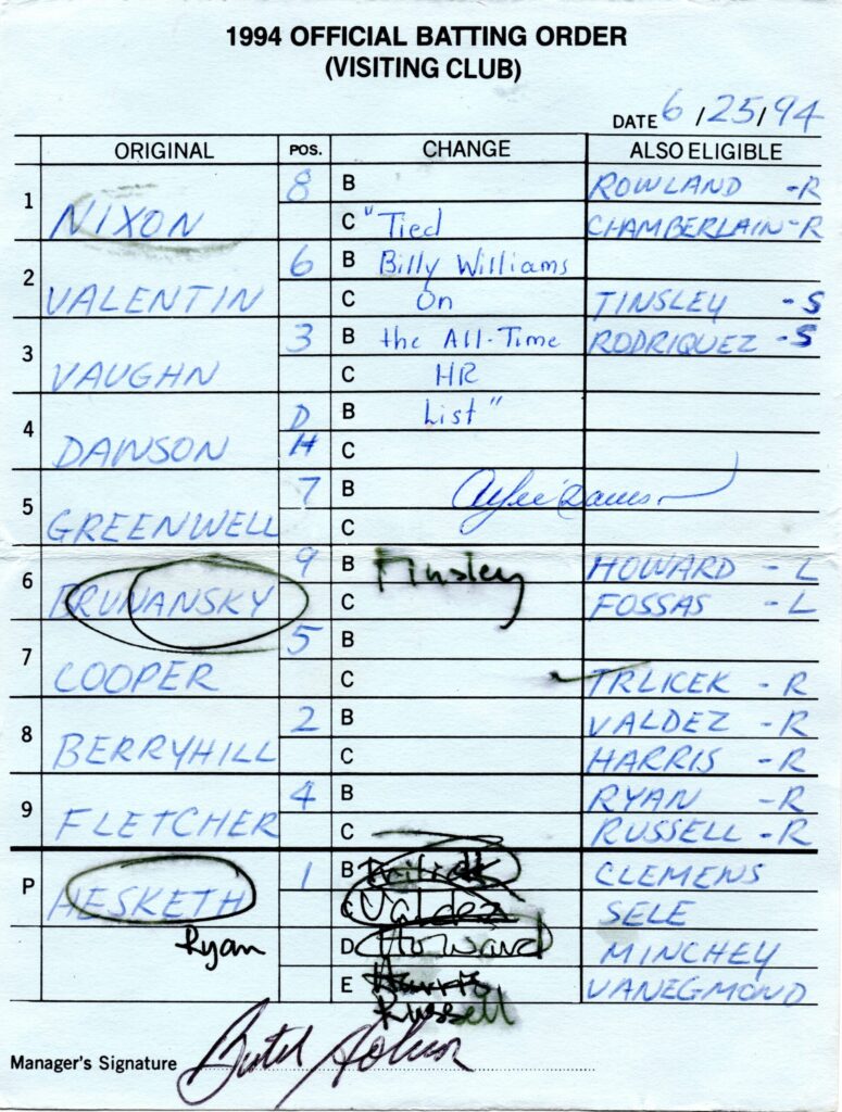 Andre Dawson climbed up the all-time leaderboards as his career wound down