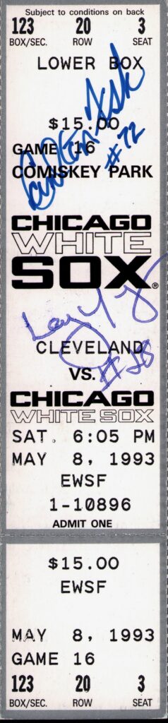 This ticket allowed admission to Carlton Fisk's 9th and final career ejection