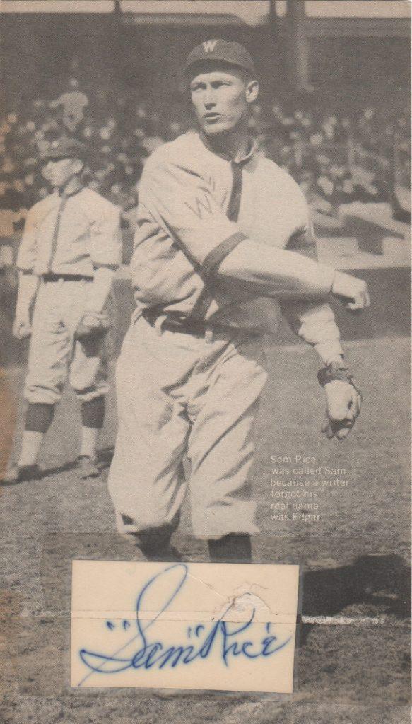 Sam Rice began as a pitcher before embarking on a Hall of Fame career as an outfielder