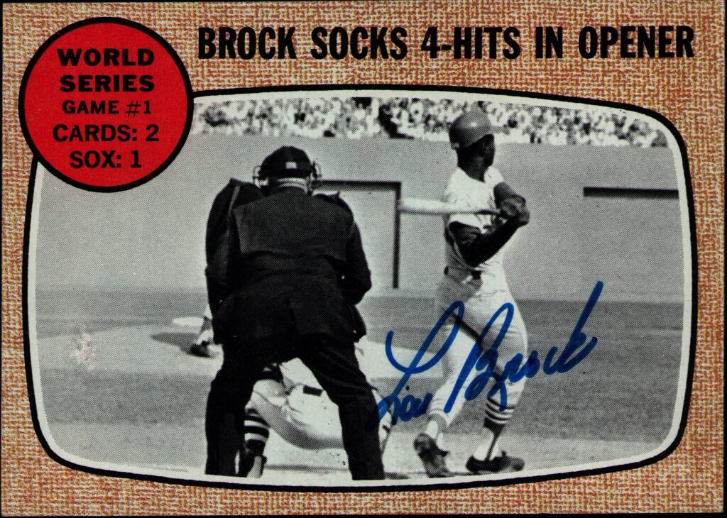 Lou Brock hit a line drive caught by Sutherland for the first MLB putout in Canada