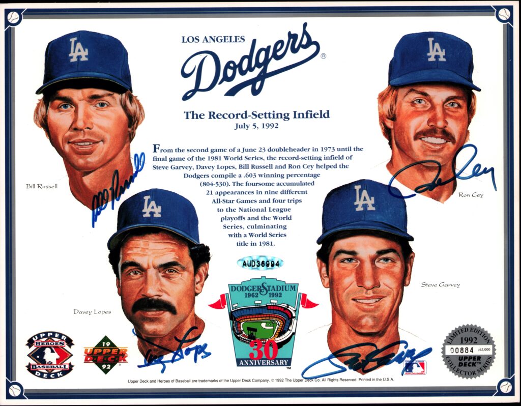 Garvey played first base in the Dodgers record-setting infield that played together for 8 1/2 years