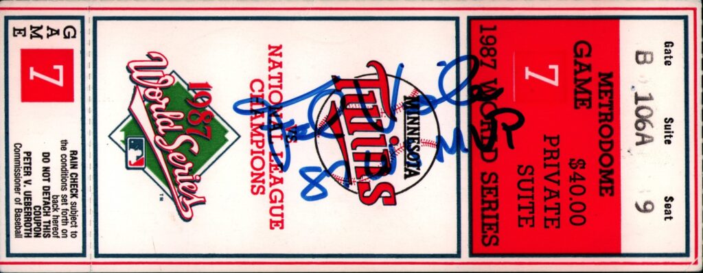 In 1987 Kirby Puckett helped the Minnesota Twins win their World Series title