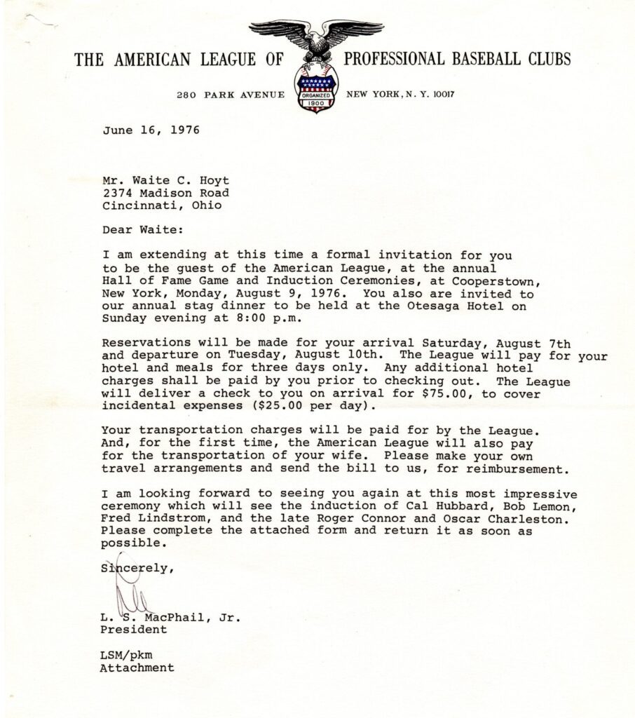 In 1976 the Baseball Writers selected Robin Roberts for the Hall