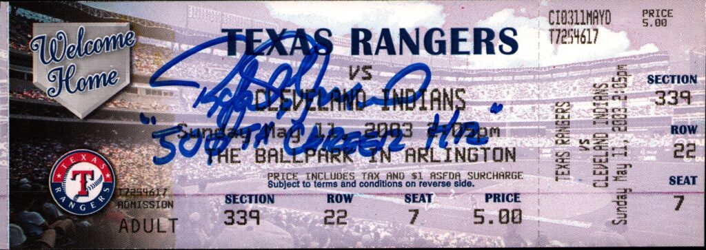 On May 11, 2003 Palmeiro hit his 500th homer off of Dave Elder of the Indians