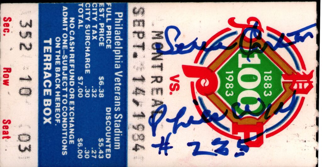 In 1984 Steve Carlton passed Roberts as the Phillies all-time wins leader