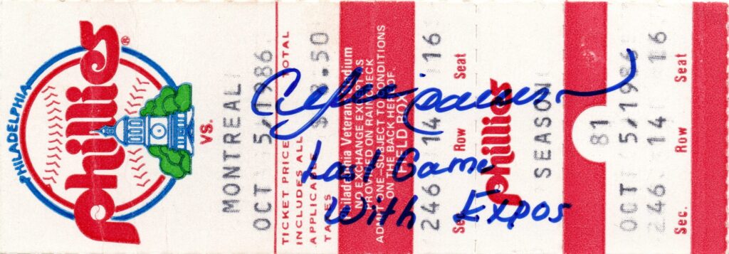 Dawson spent 11 seasons in Montreal then left as the franchise leader in hits, homers, and RBI