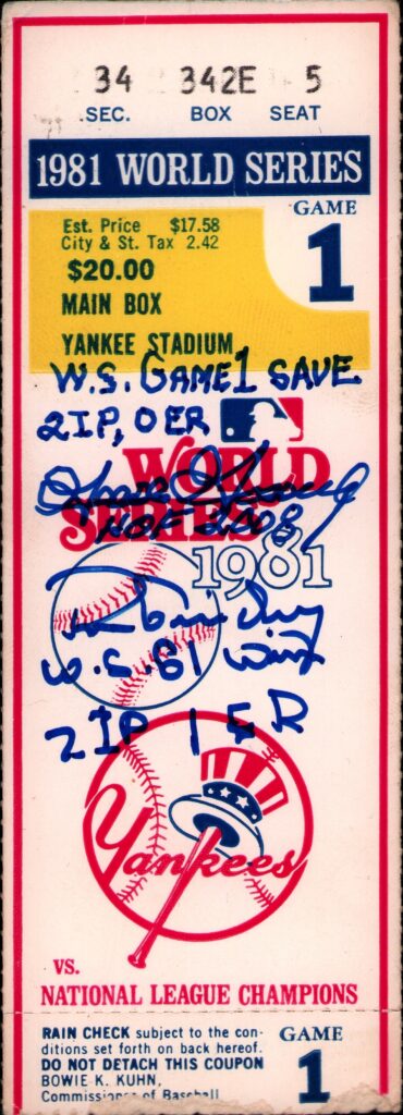 In four appearances in the '77, '78, and '81 World Series Guidry posted a 1.69 ERA
