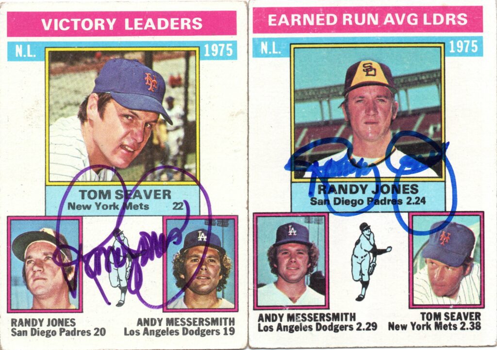 In the NL in '75 only Tom Seaver had more than Jones' 20 wins; Randy topped the league in ERA