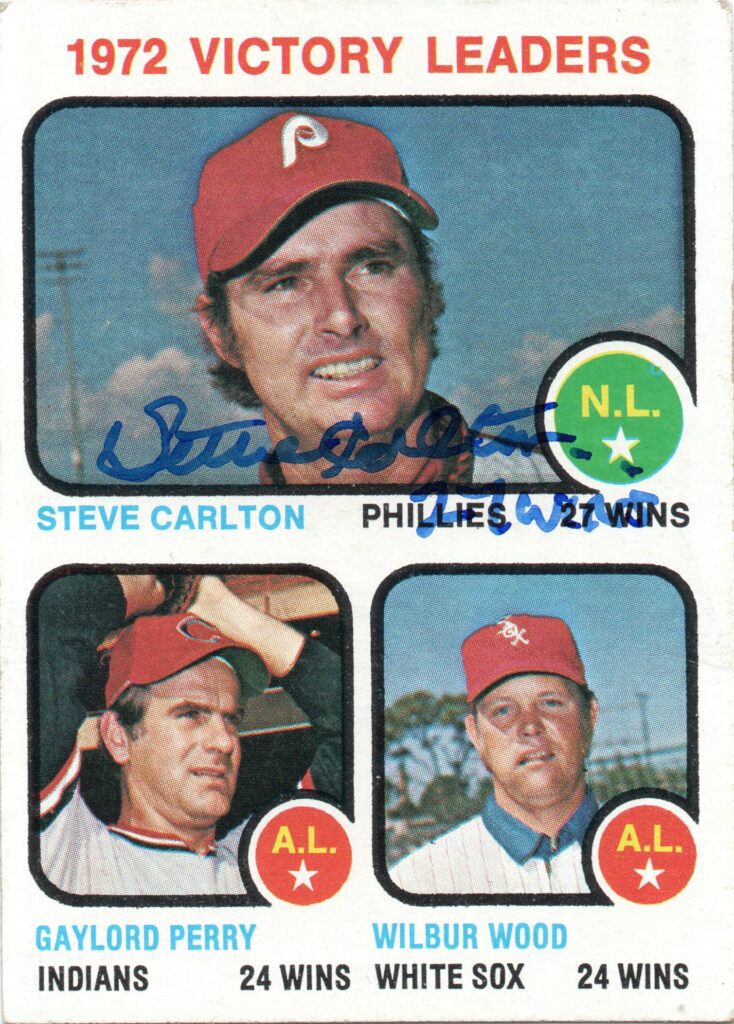 Carlton's MLB-best 27 wins helped him capture the NL's pitching Triple Crown in 1972