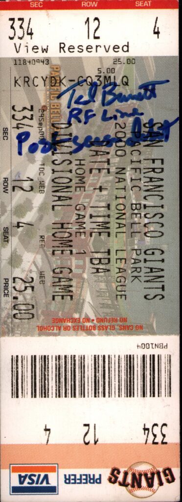 Ted Barrett's first taste of the postseason came at Pac Bell Park in the 2000 NLDS