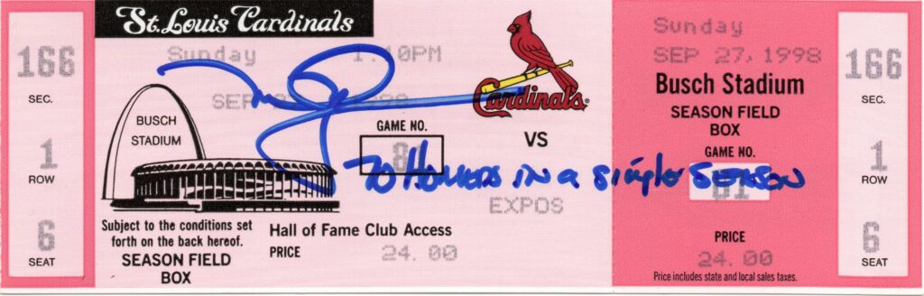 The home run chase between McGwire and Sammy Sosa in 1998 captivated the baseball world
