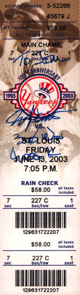 On June 13th 2003 Roger Clemens recorded his 300th win and 4,000th strikeout