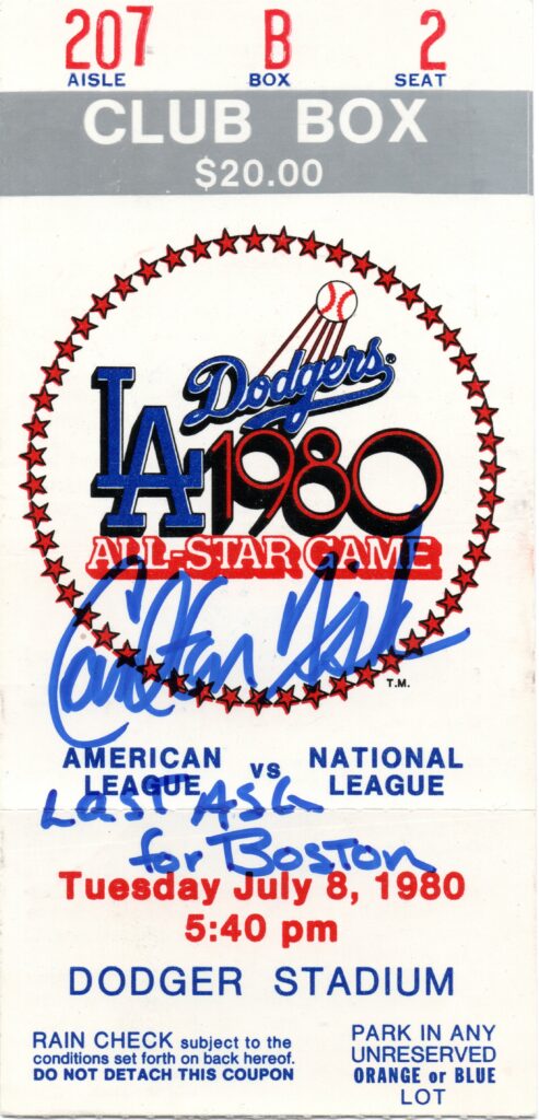 Ken's homer off of Tommy John in the 1980 All Star Game helped make him the game's MVP