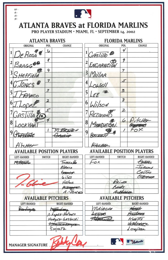Tom Glavine won 244 games for the Braves including 218 with Cox as his manager