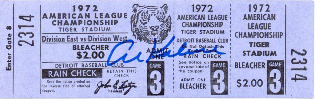 Kaline made his final postseason appearance in the 1972 American League Championship Series