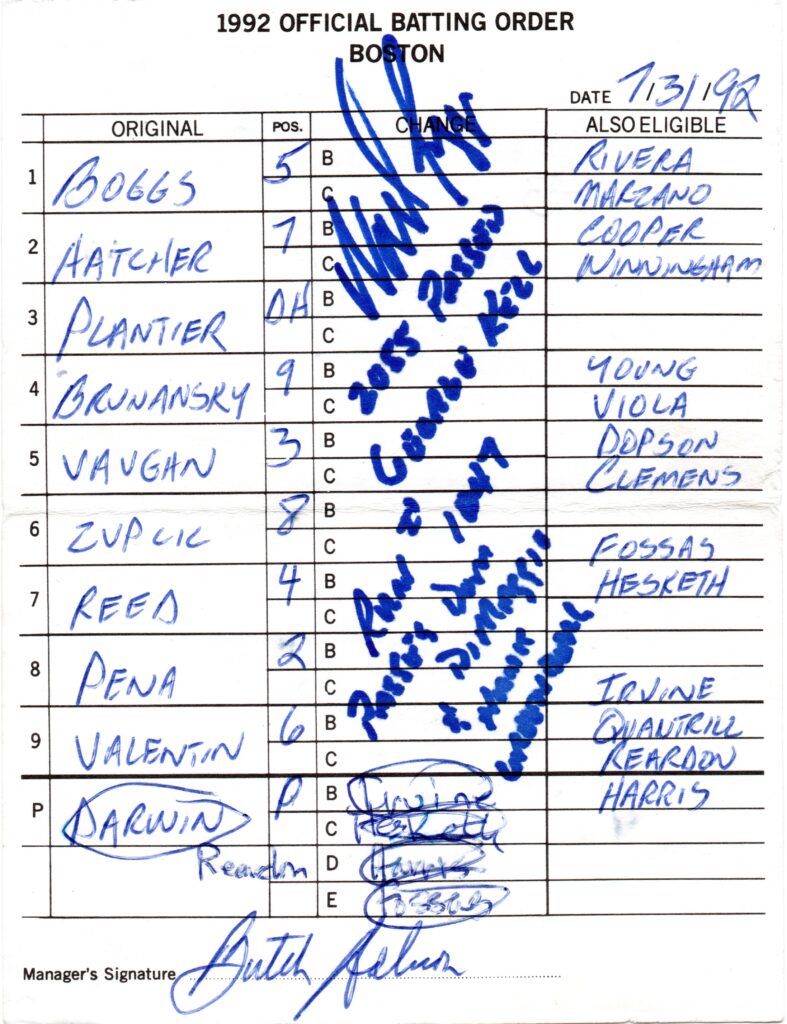 On 7/31/92 Boggs passed three legends on the all-time lists