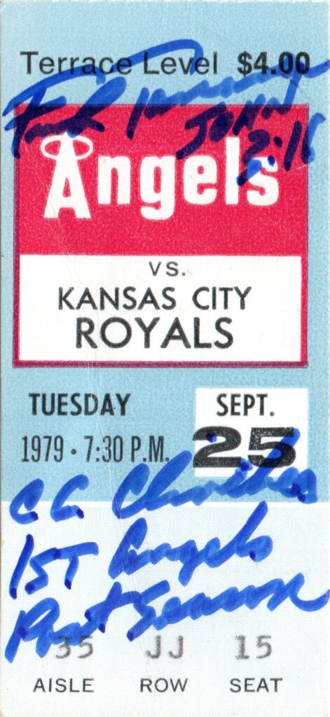 The Angels clinched their first postseason berth behind Tanana's complete game on 9/25/1979