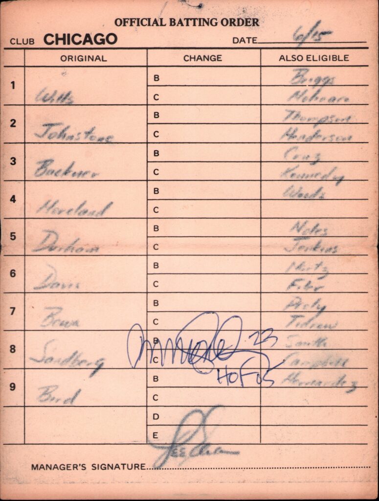 Sandberg starred in his first game as a Cub against the Phillies at Wrigley Field